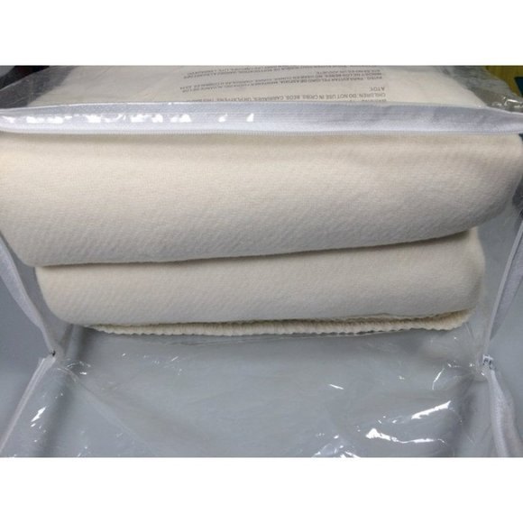 Lambswool Blanket embroidered Welcome Crate & Barrel Full QUEEN guest bedroom bl - Picture 4 of 9